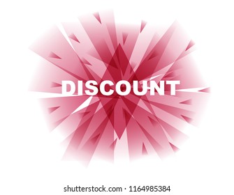 red vector banner discount