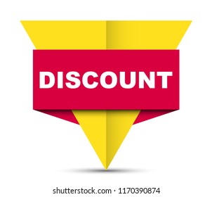 red vector banner discount