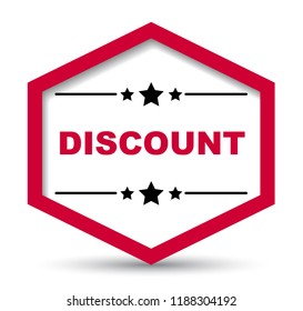 red vector banner discount