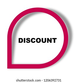 red vector banner discount