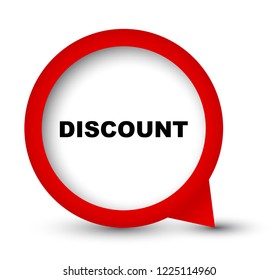 red vector banner discount