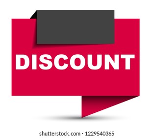 red vector banner discount