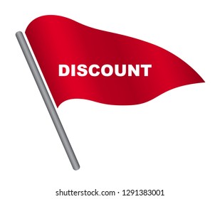 red vector banner discount