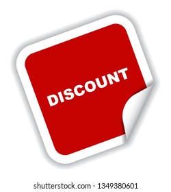red vector banner discount