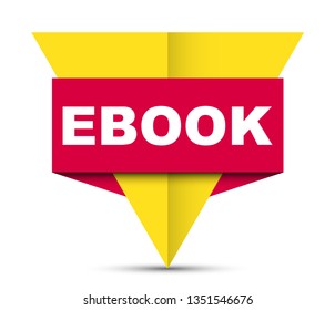 red vector banner ebook