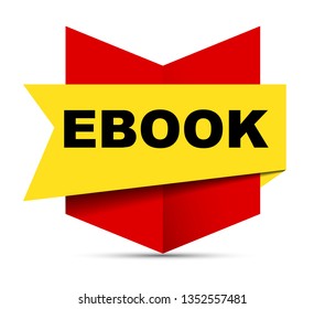 red vector banner ebook