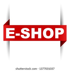 red vector banner eshop
