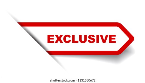 red vector banner exclusive