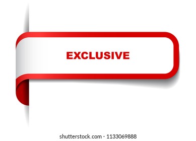 red vector banner exclusive