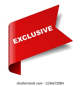 red vector banner exclusive