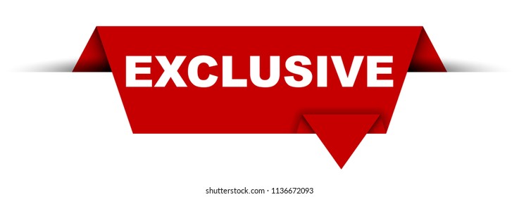 red vector banner exclusive