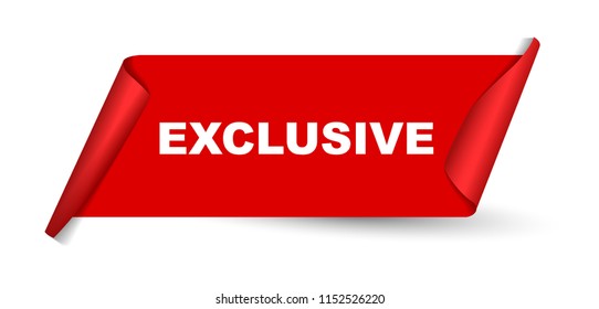 red vector banner exclusive