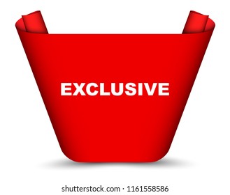 red vector banner exclusive