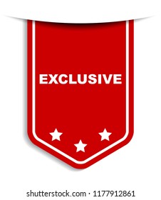 red vector banner exclusive