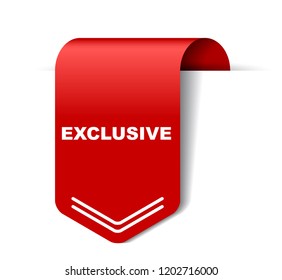 red vector banner exclusive