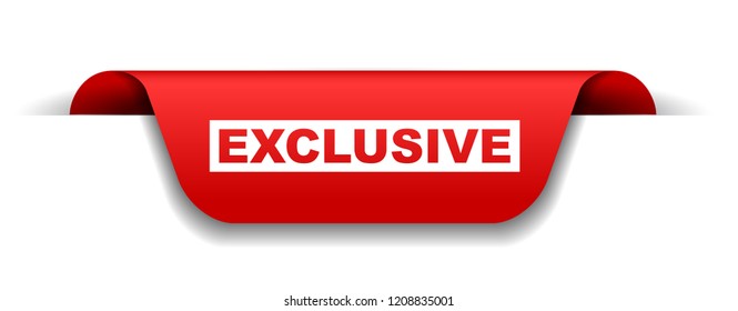 red vector banner exclusive