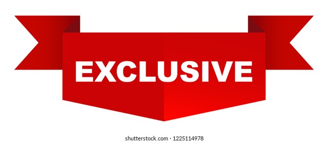 red vector banner exclusive