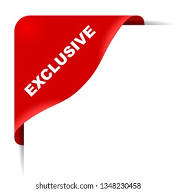 red vector banner exclusive
