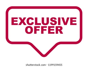 red vector banner exclusive offer