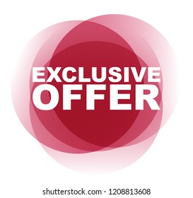 red vector banner exclusive offer