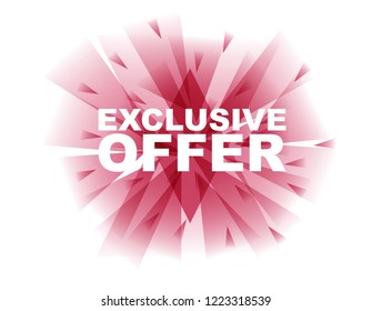 red vector banner exclusive offer