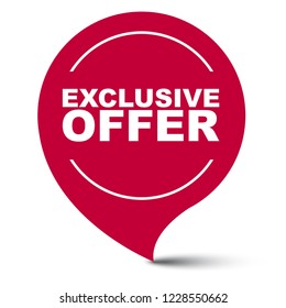red vector banner exclusive offer