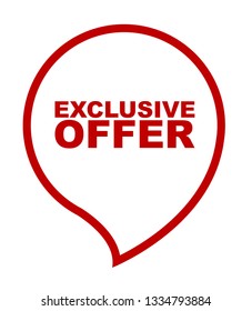 red vector banner exclusive offer