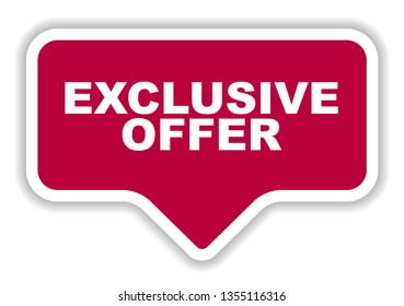 red vector banner exclusive offer