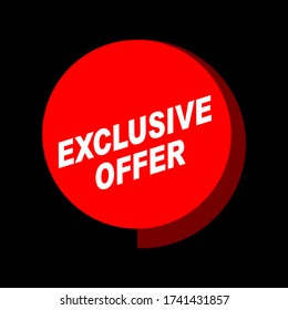 red vector banner exclusive offer
