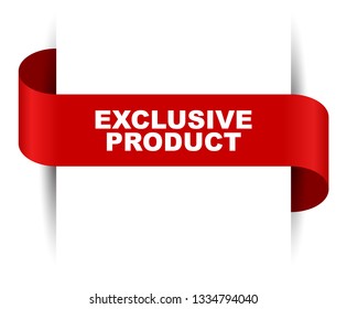 red vector banner exclusive product