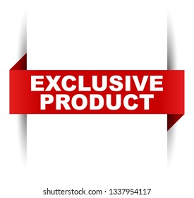 red vector banner exclusive product