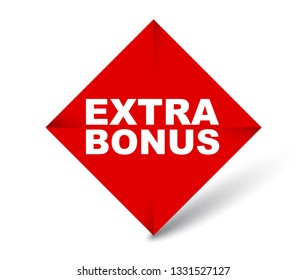 red vector banner extra bonus