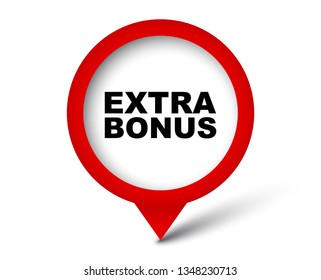 red vector banner extra bonus