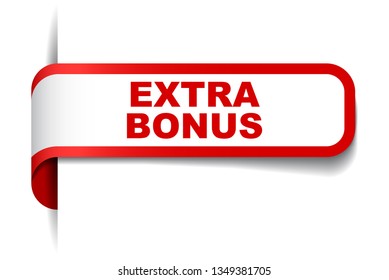 red vector banner extra bonus