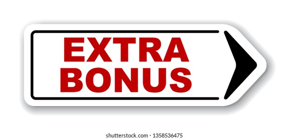 red vector banner extra bonus