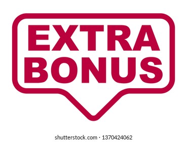 red vector banner extra bonus