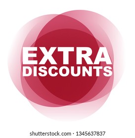red vector banner extra discounts