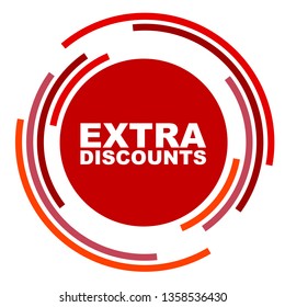 red vector banner extra discounts