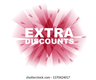 red vector banner extra discounts