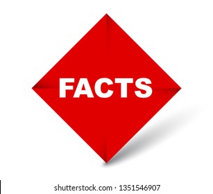 red vector banner facts
