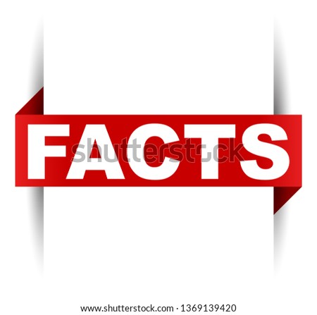 red vector banner facts