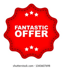 red vector banner fantastic offer