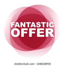 red vector banner fantastic offer