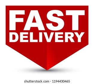 red vector banner fast delivery
