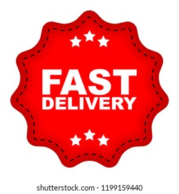 red vector banner fast delivery