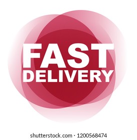 red vector banner fast delivery