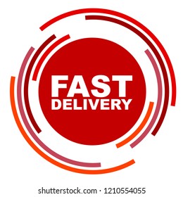 red vector banner fast delivery