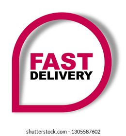 red vector banner fast delivery