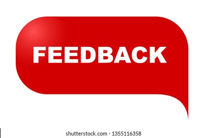 red vector banner feedback