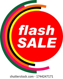 red vector banner Flash sale